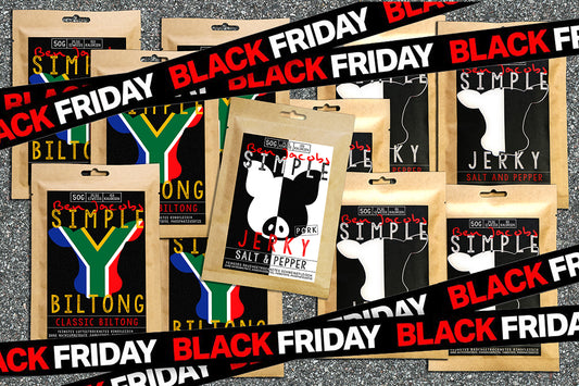 5 x 50g Rundvlees Jerky + 5 x 50g Biltong + 1 gratis zakje Varkens Jerky